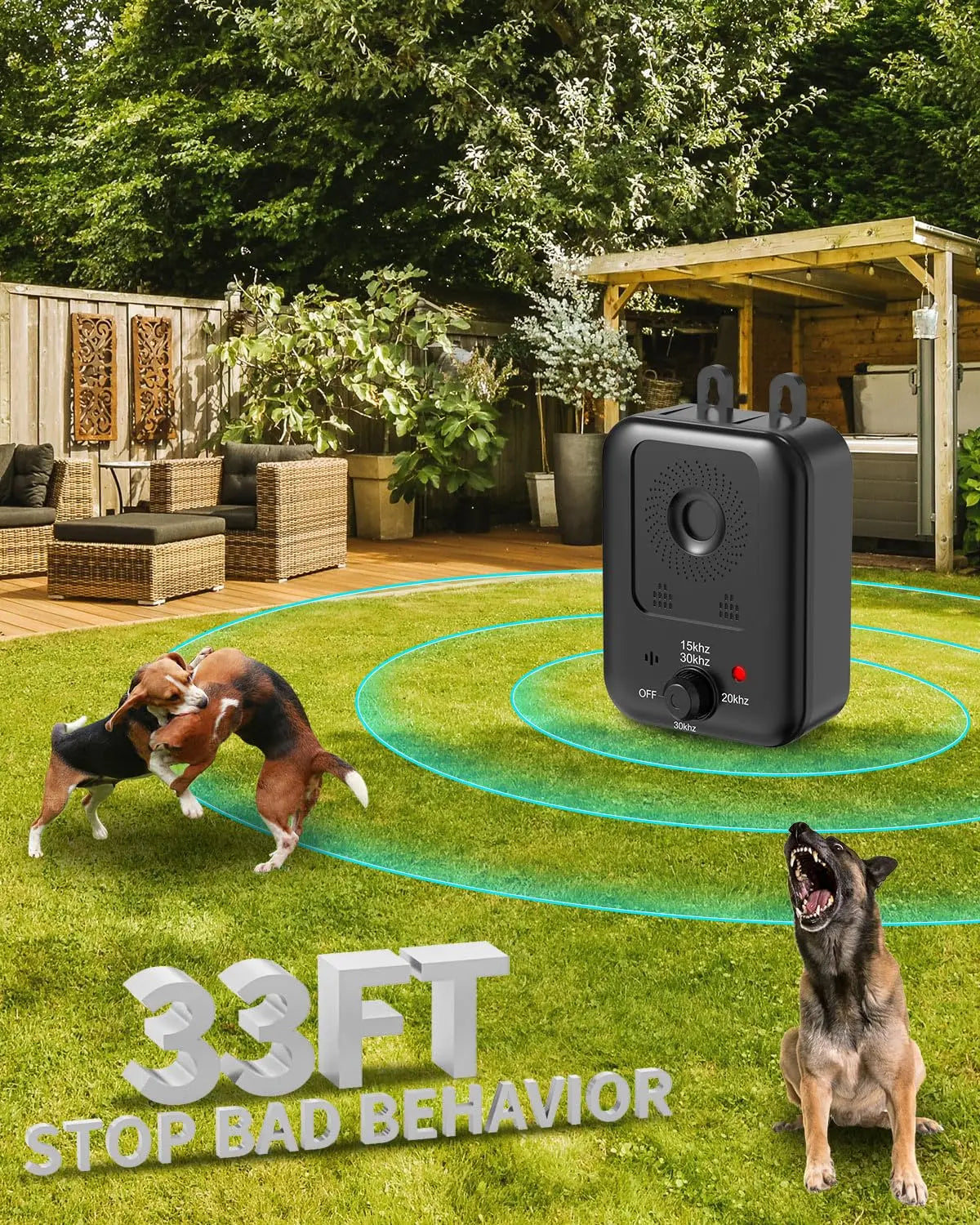 Petedu Automatic Ultrasonic Bark Deterrent For Dogs Indoor Outdoor