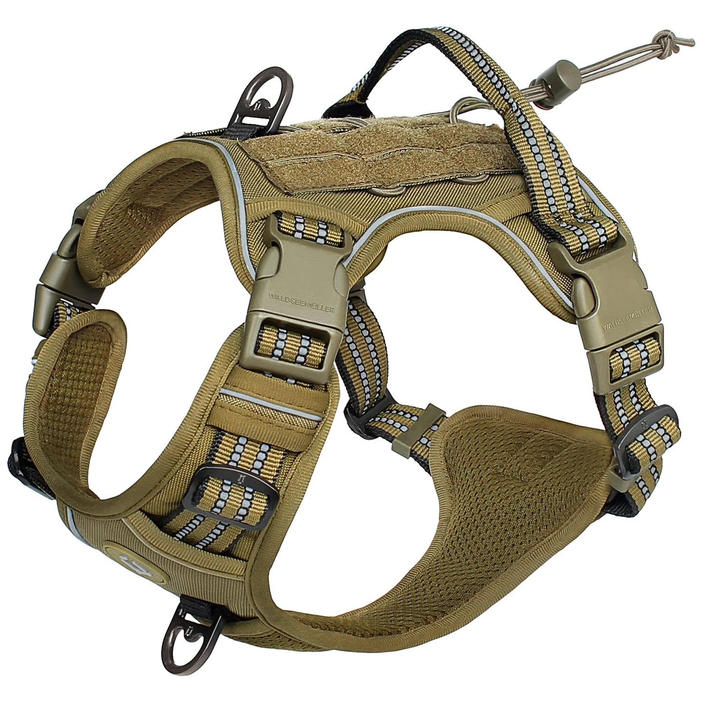 Tactical No Pull Dog Harness With Adjustable Breathable MOLLE Vest