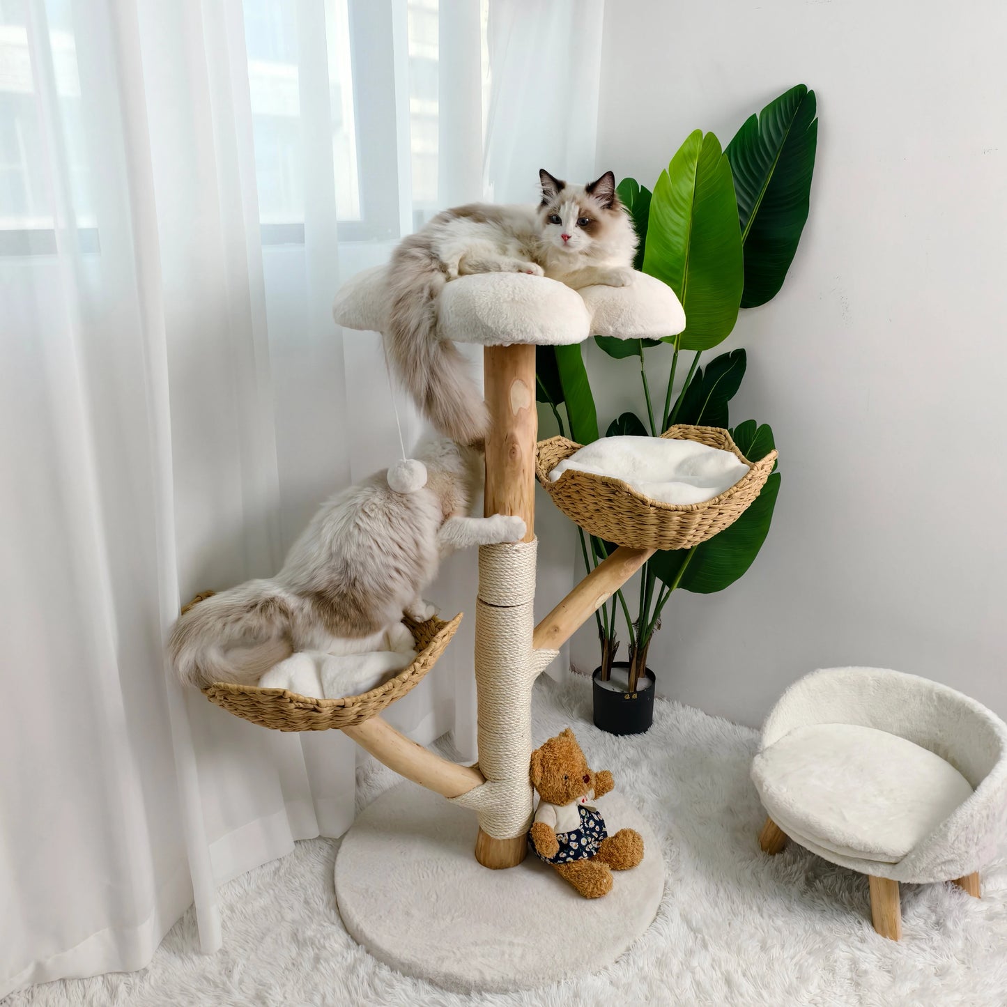 BINGOPAW Modern Cat Tree Activity Tower With Plush Cushion