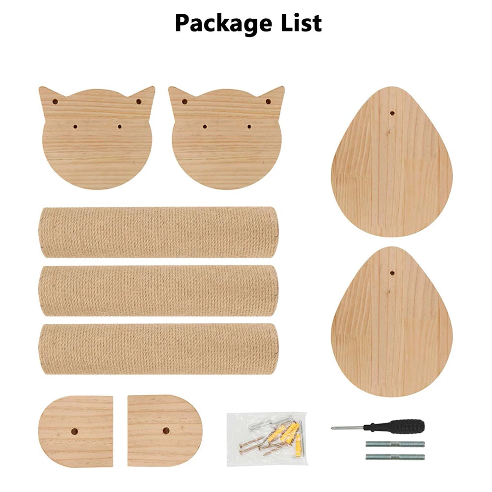 PETRAVEL Cat Tree With Scratching Posts And Hammock Wall Mounted
