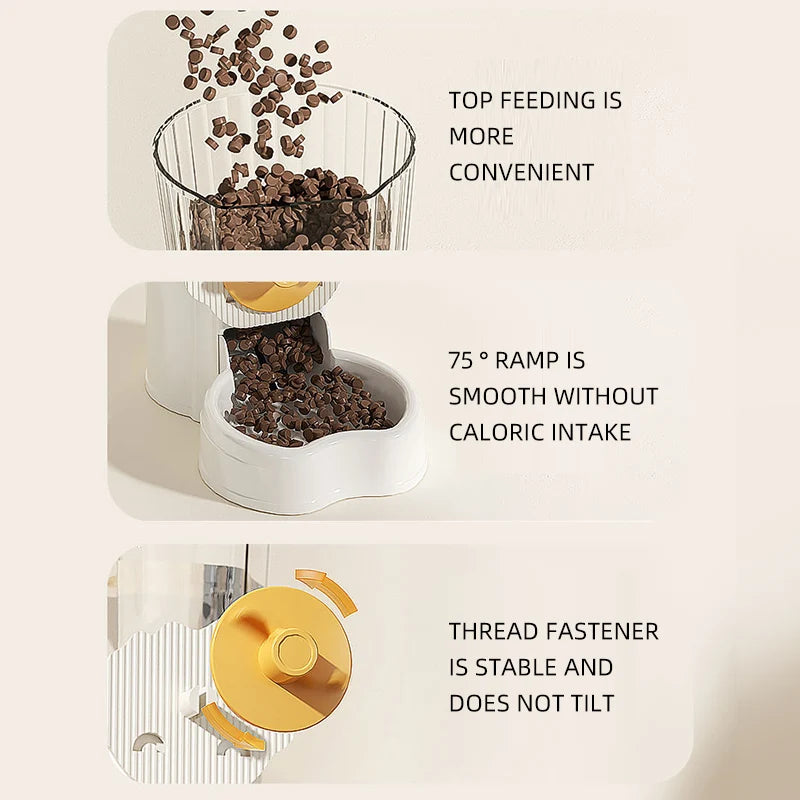 Hanging Bottle Auto Pet Feeder Cat Puppy Medium Capacity Gravity Refill PP Cage Household Young Pet Feeding Set