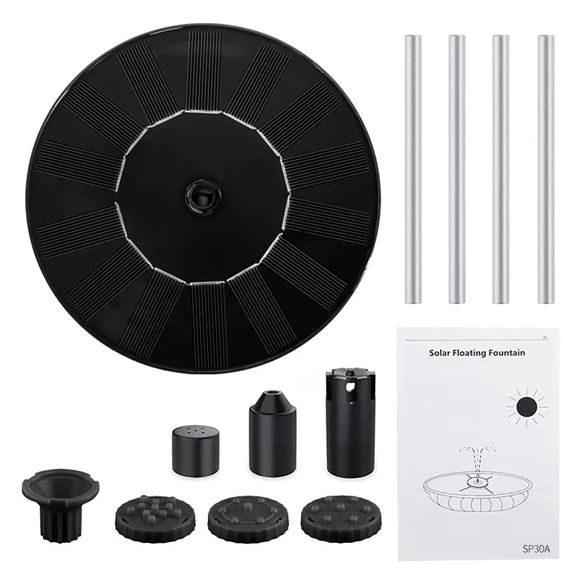 Floating Solar Fountain Pump With 4 Nozzles For Garden Pond
