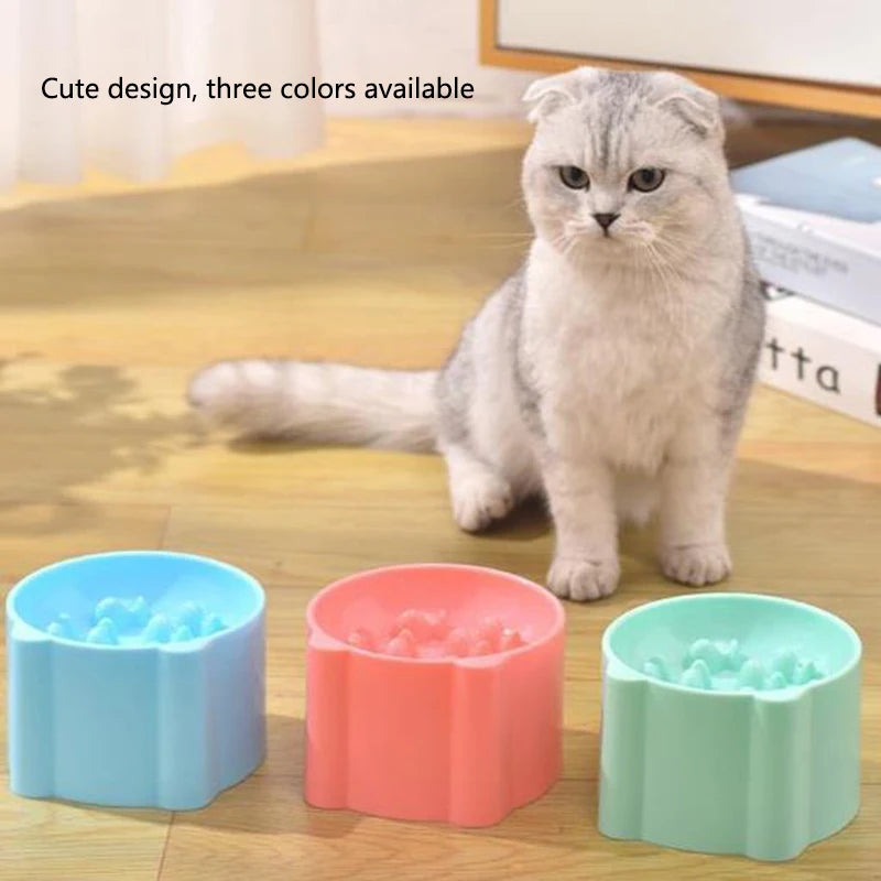 Cat Slow Feeder Bowl Anti Choking Design For Safe Feeding