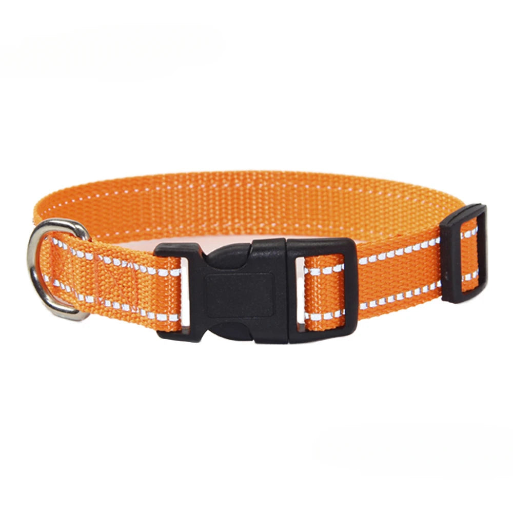 Nylon Collar Leash Set Adjustable Durable Small Medium Large Dog Safe Nylon Daily Walking Outdoor