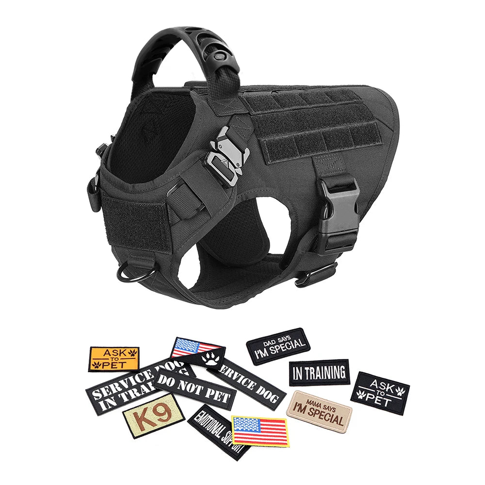 PETRAVEL Military Style Dog Harness Vest Set For Training