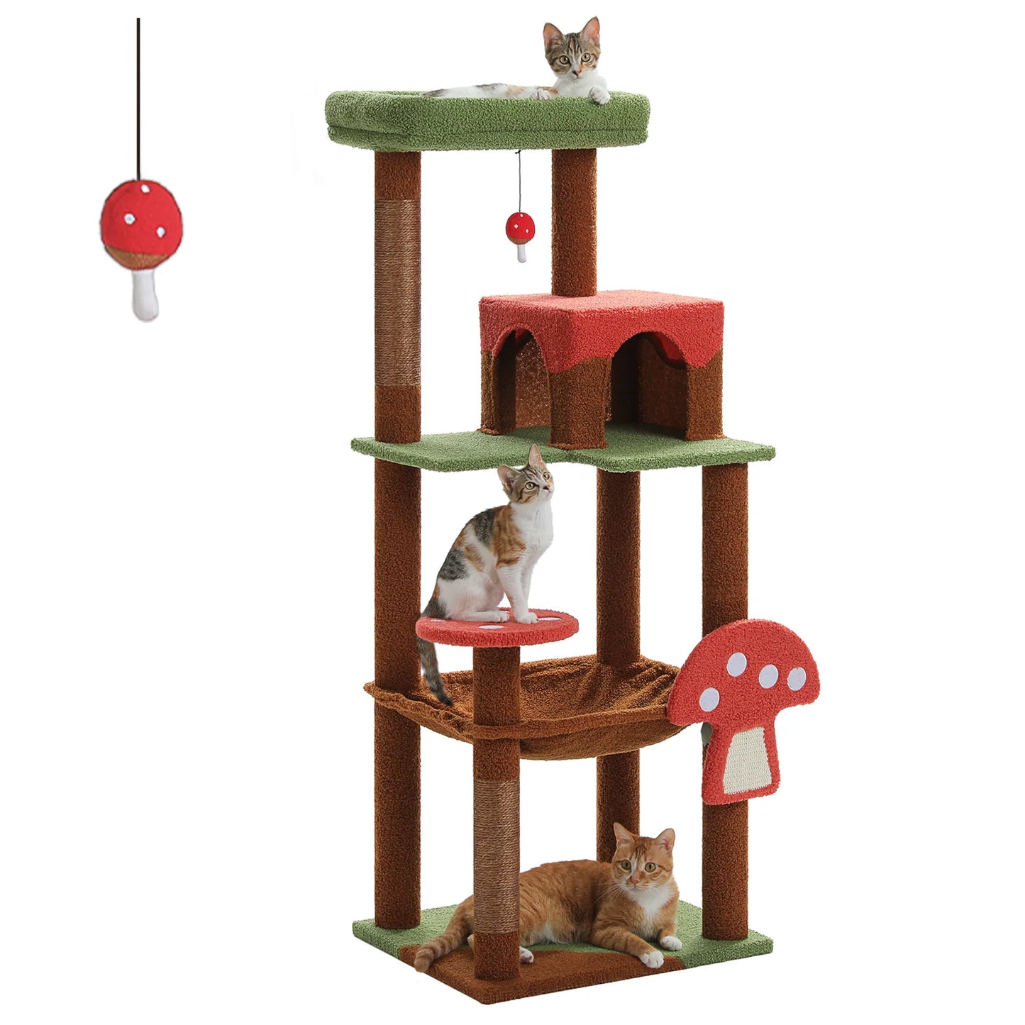 PAWZ Road Multi Level Cat Tree With Scratching Posts Condo