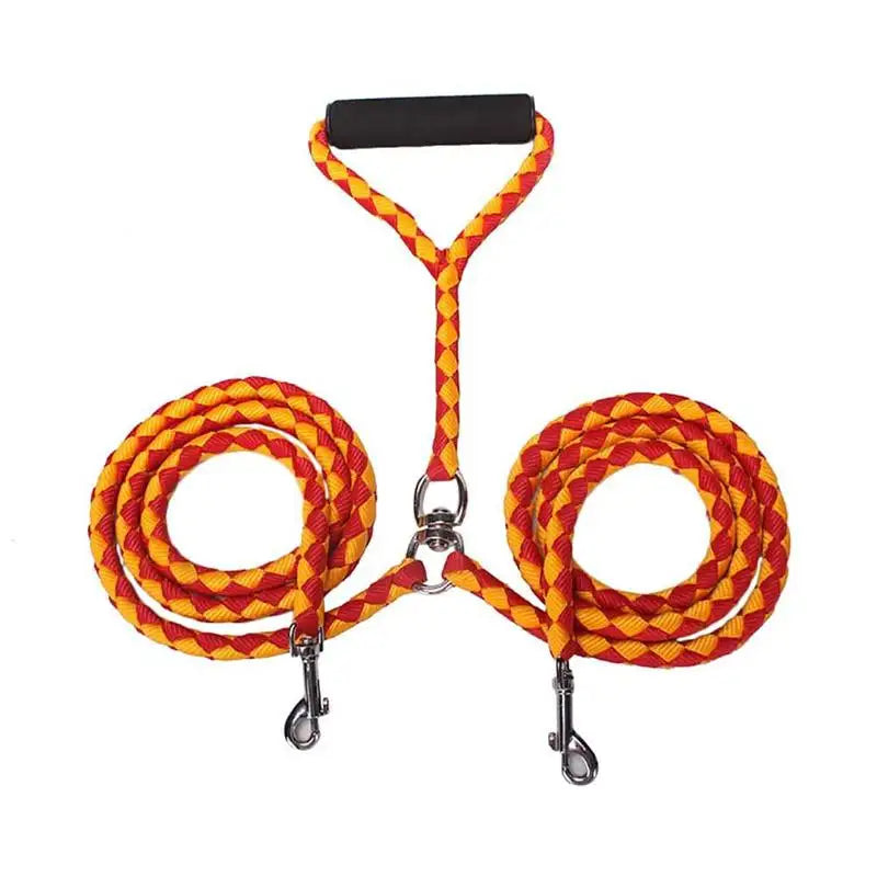 1.4m Double Dog Leash With Two Way Coupler And Elastic