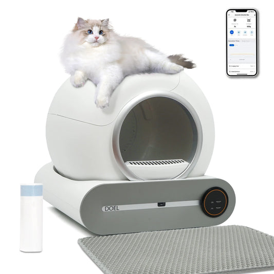 DOEL Self Cleaning Cat Litter Box Automatic WiFi App Control