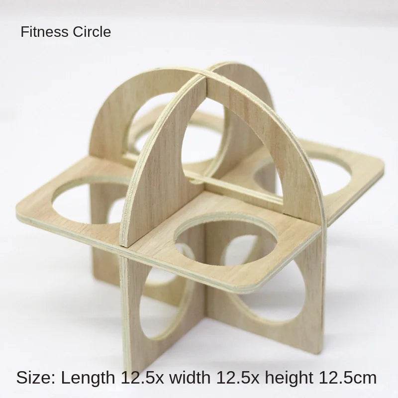 Wooden Hamster Toys Set With Cages Running Wheels Nests