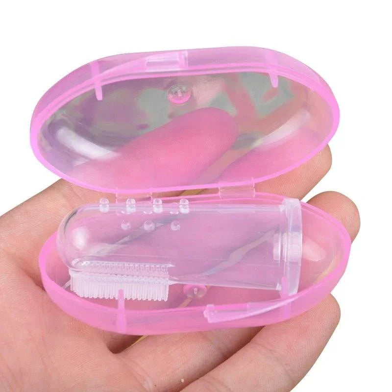 Pet Finger Toothbrush for Dogs and Cats Soft Silicagel Cleaning