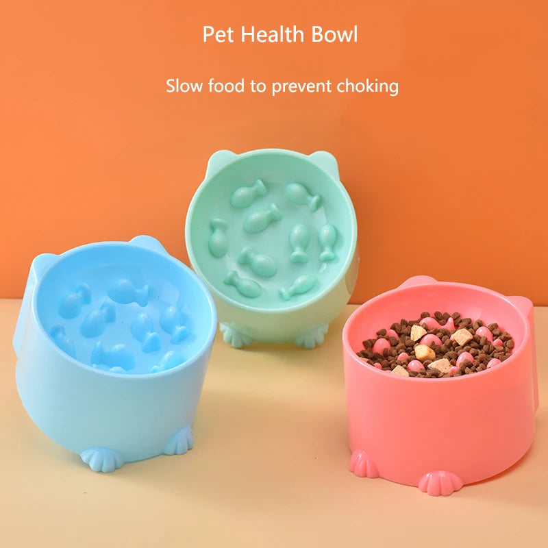 Cat Slow Feeder Bowl Anti Choking Design For Safe Feeding