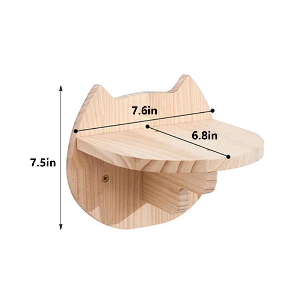 PETRAVEL Cat Climbing Shelf Wall Mounted Four Step Scratching Post