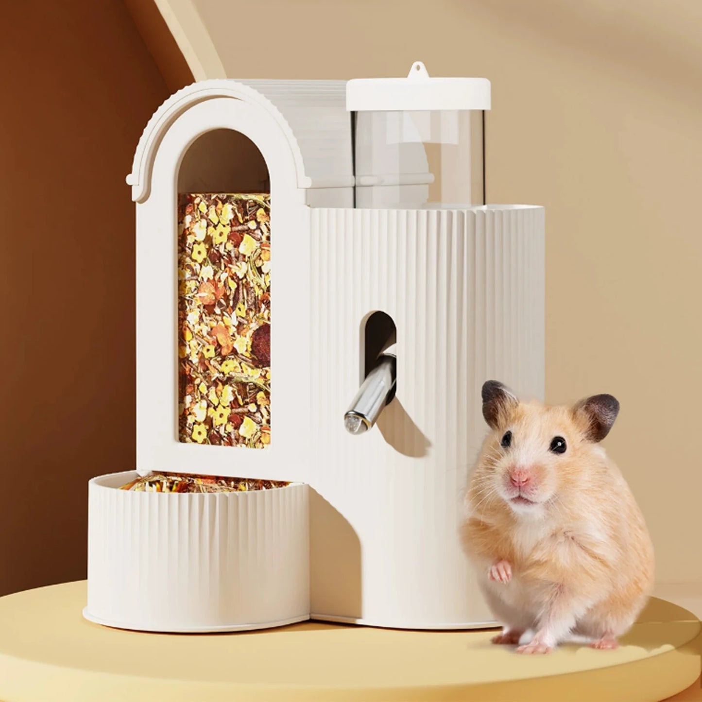 Alloet 2 In 1 Automatic Food Bowl Waterer For Pets