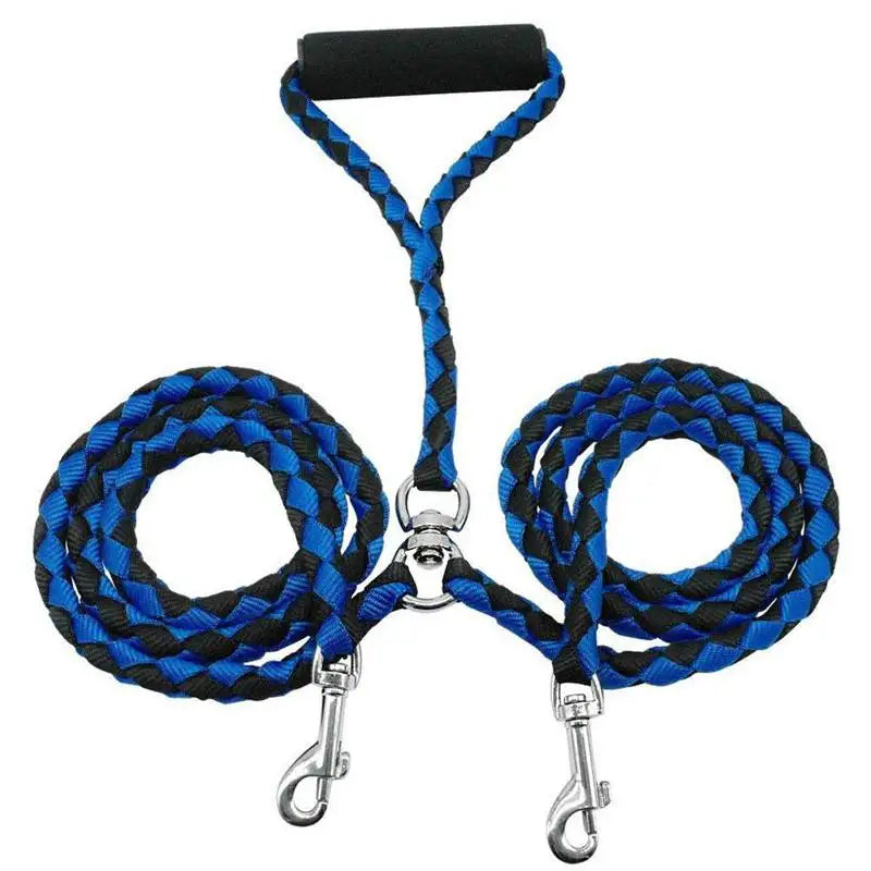 1.4m Double Dog Leash With Two Way Coupler And Elastic