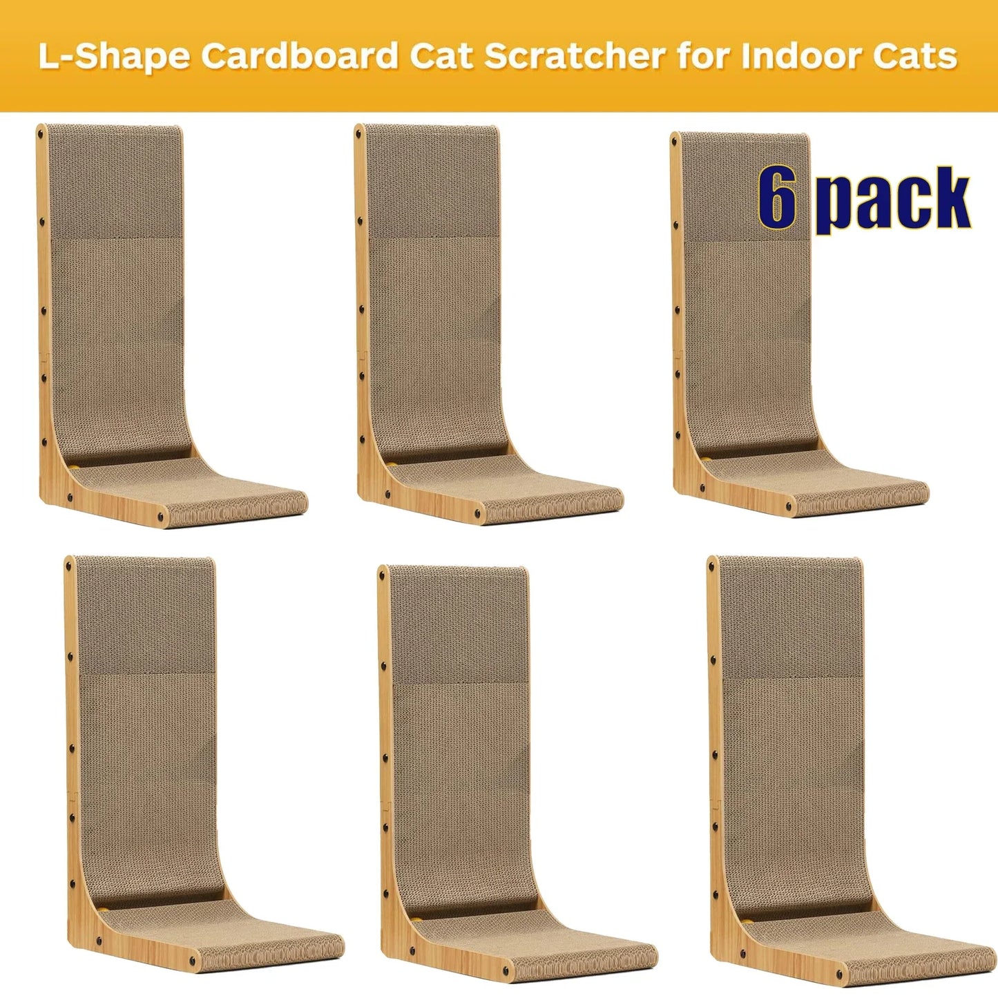 L Shaped Cat Scratching Post Indoor Safe Cardboard Pad