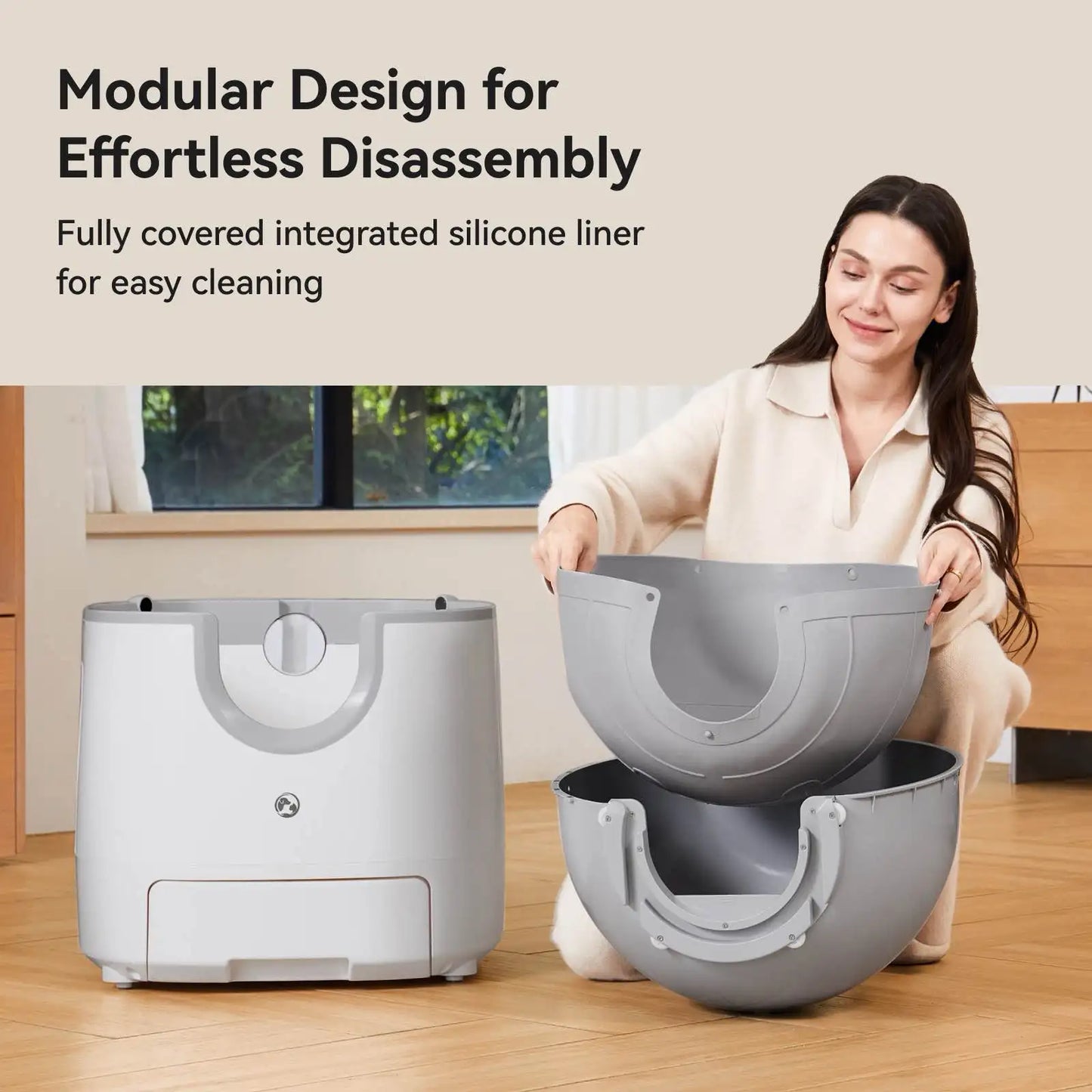 Furoomate Automatic Self-Cleaning Cat Litter Box For Modern Homes