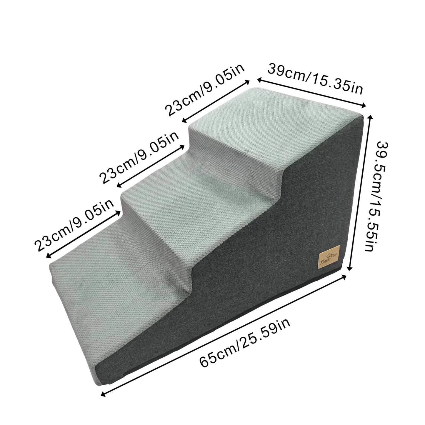 3/4 Step Dog Stairs With Washable Cover For Small Dogs