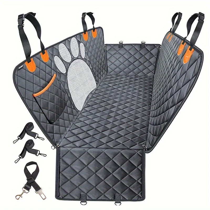 Dog Rear Seat Cover Hammock For Cars Waterproof Heavy Duty