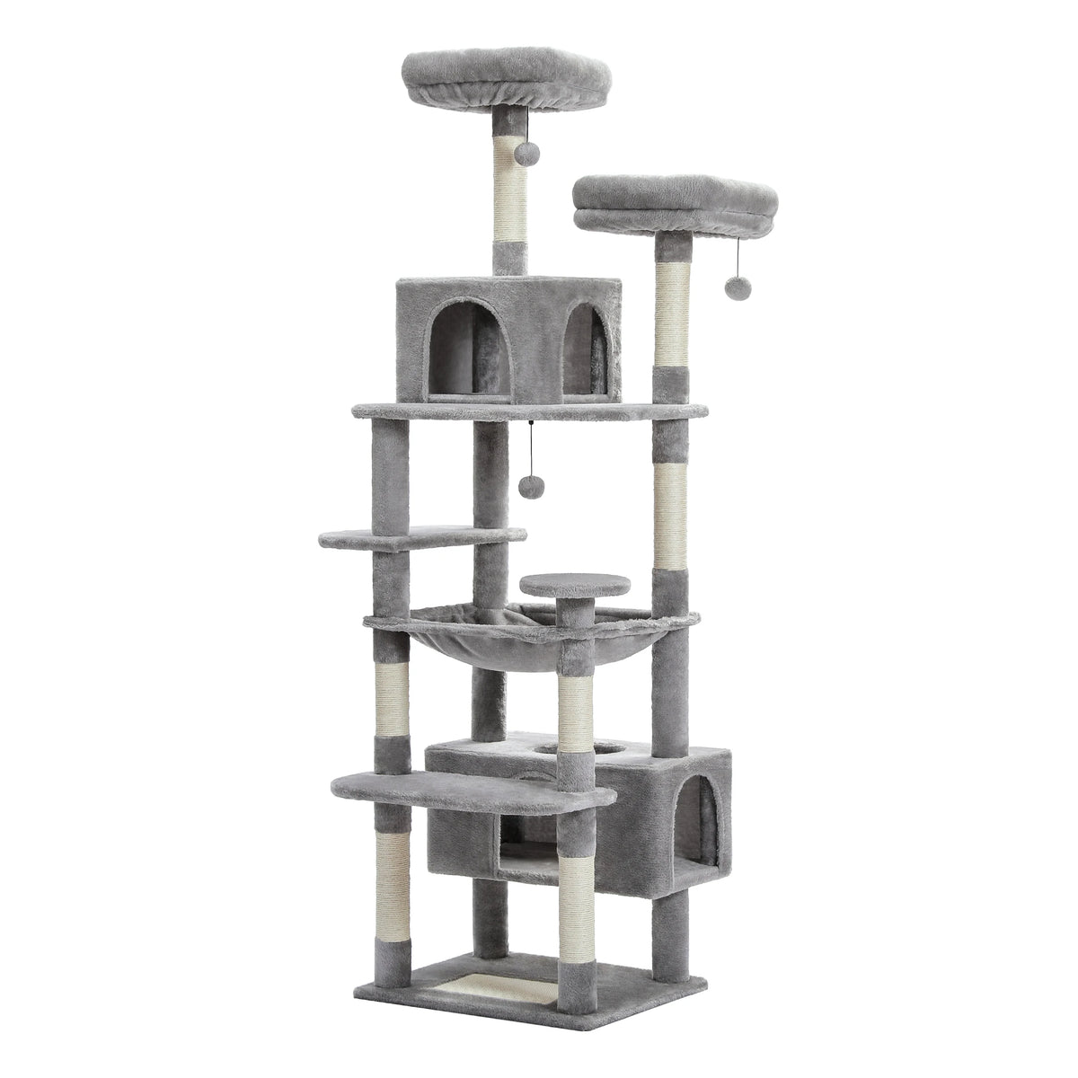 Pawz Road Large Multi-Level Plush Cat Tree With Scratching Posts