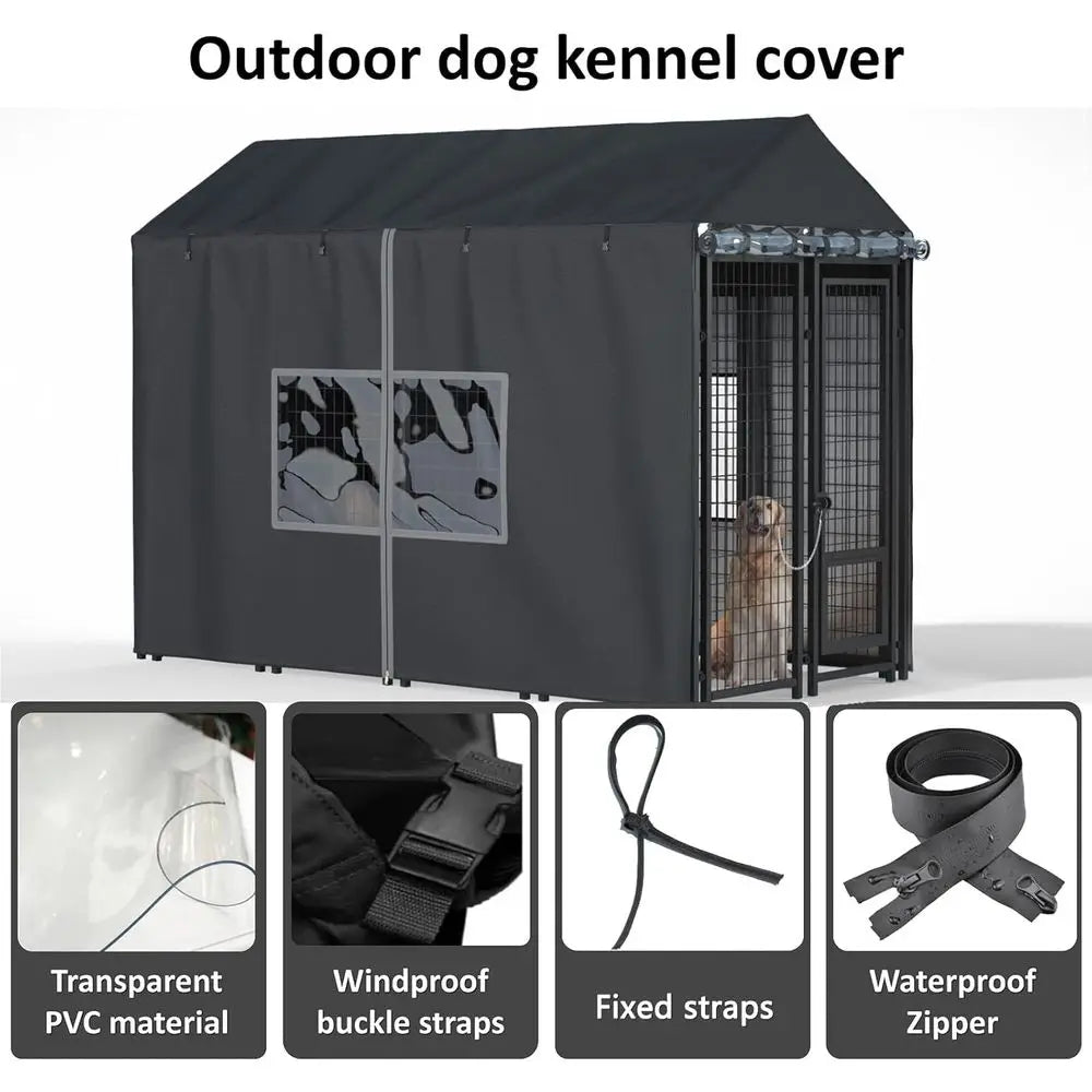 Outdoor Dog Kennel Cover Heavy Duty Waterproof Protection