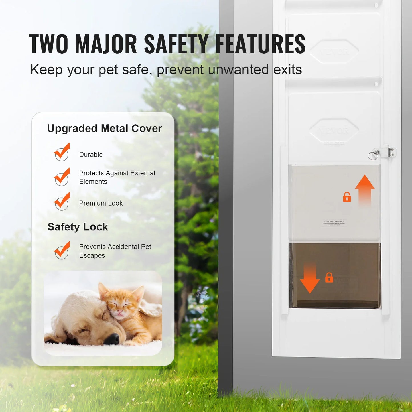 Adjustable Dog Door For Sliding Glass Door Aluminum Frame