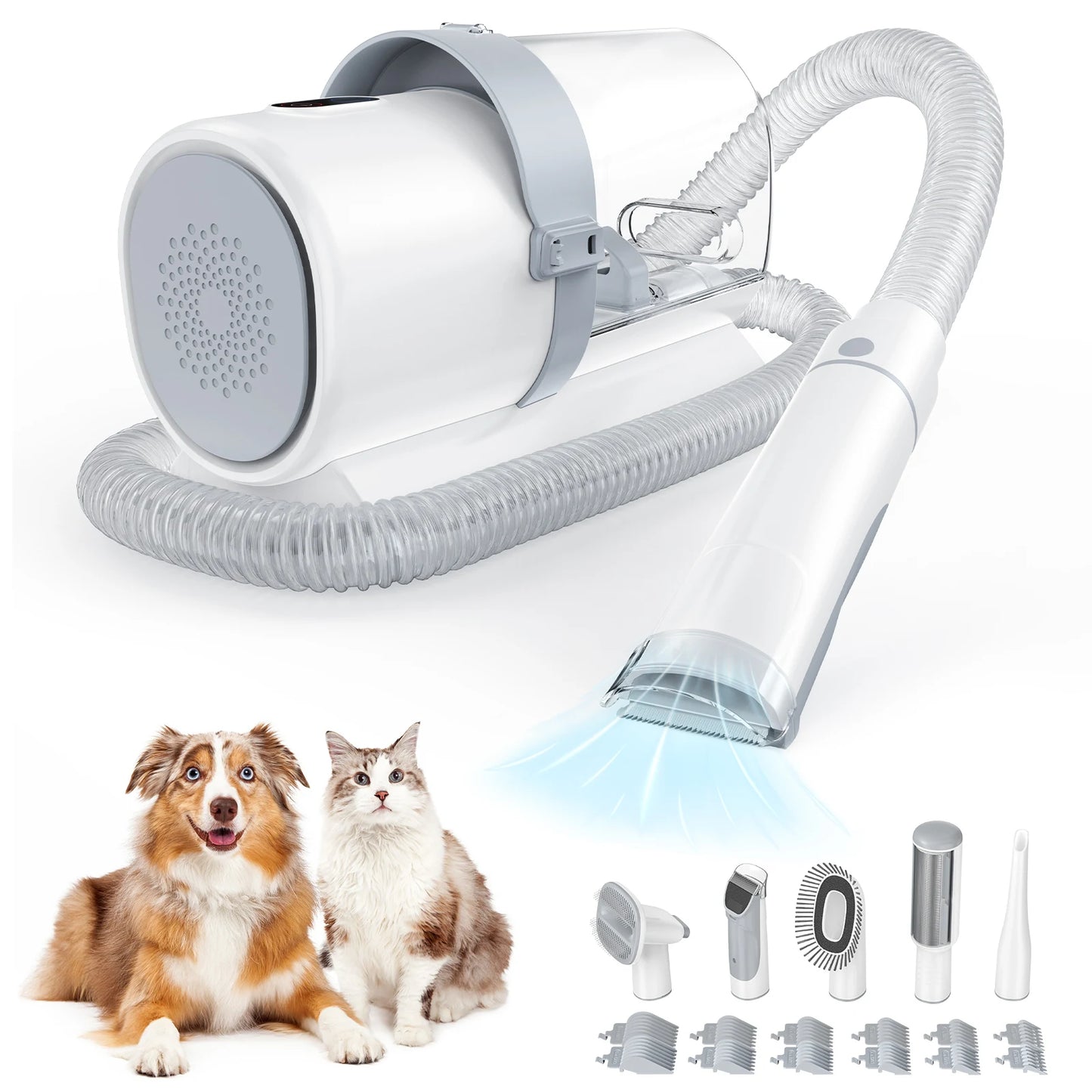 Cordless Low Noise Pet Grooming Vacuum Kit With Suction Modes