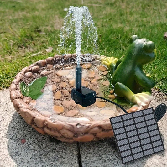 Solar Fountain Pump With Six Nozzles For Garden Pond Birdbath