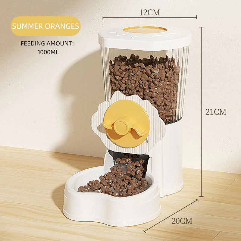 Hanging Bottle Auto Pet Feeder Cat Puppy Medium Capacity Gravity Refill PP Cage Household Young Pet Feeding Set