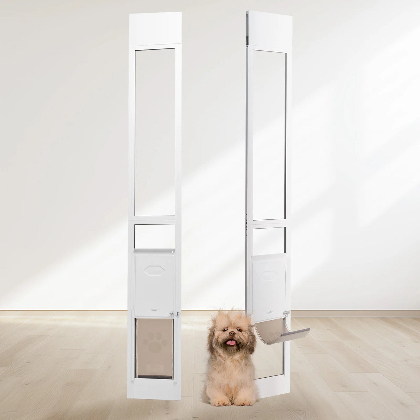 Adjustable Dog Door For Sliding Glass Door Aluminum Frame
