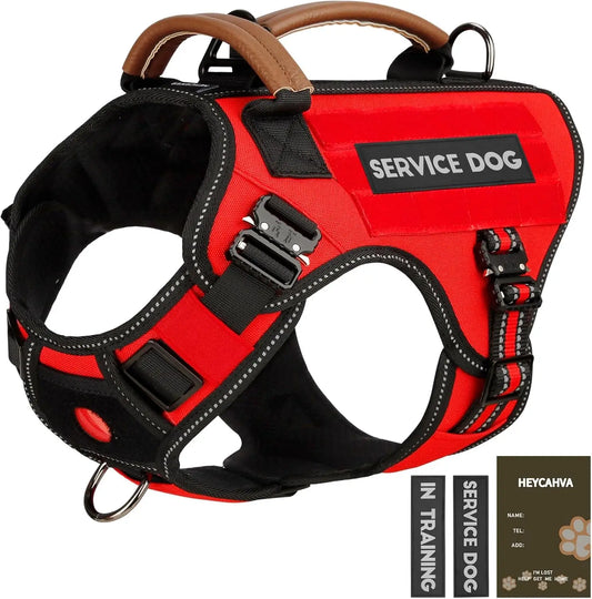 Tactical Dog Harness Metal Buckles Reflective No Pull Vest