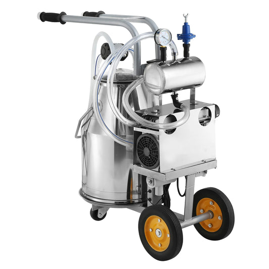 Electric Cow Milking Machine With Stainless Steel Bucket