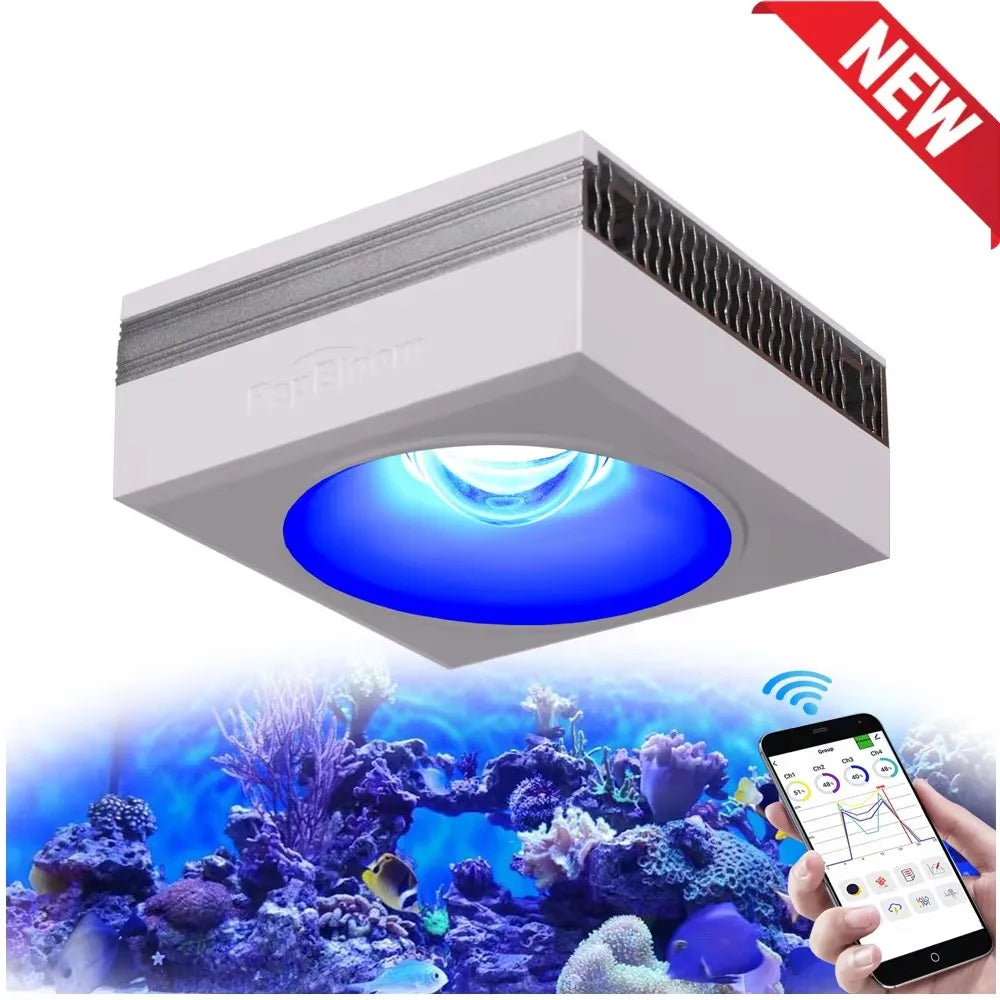 PopBloom RL90 WiFi LED Aquarium Light Full Spectrum Reef Lighting