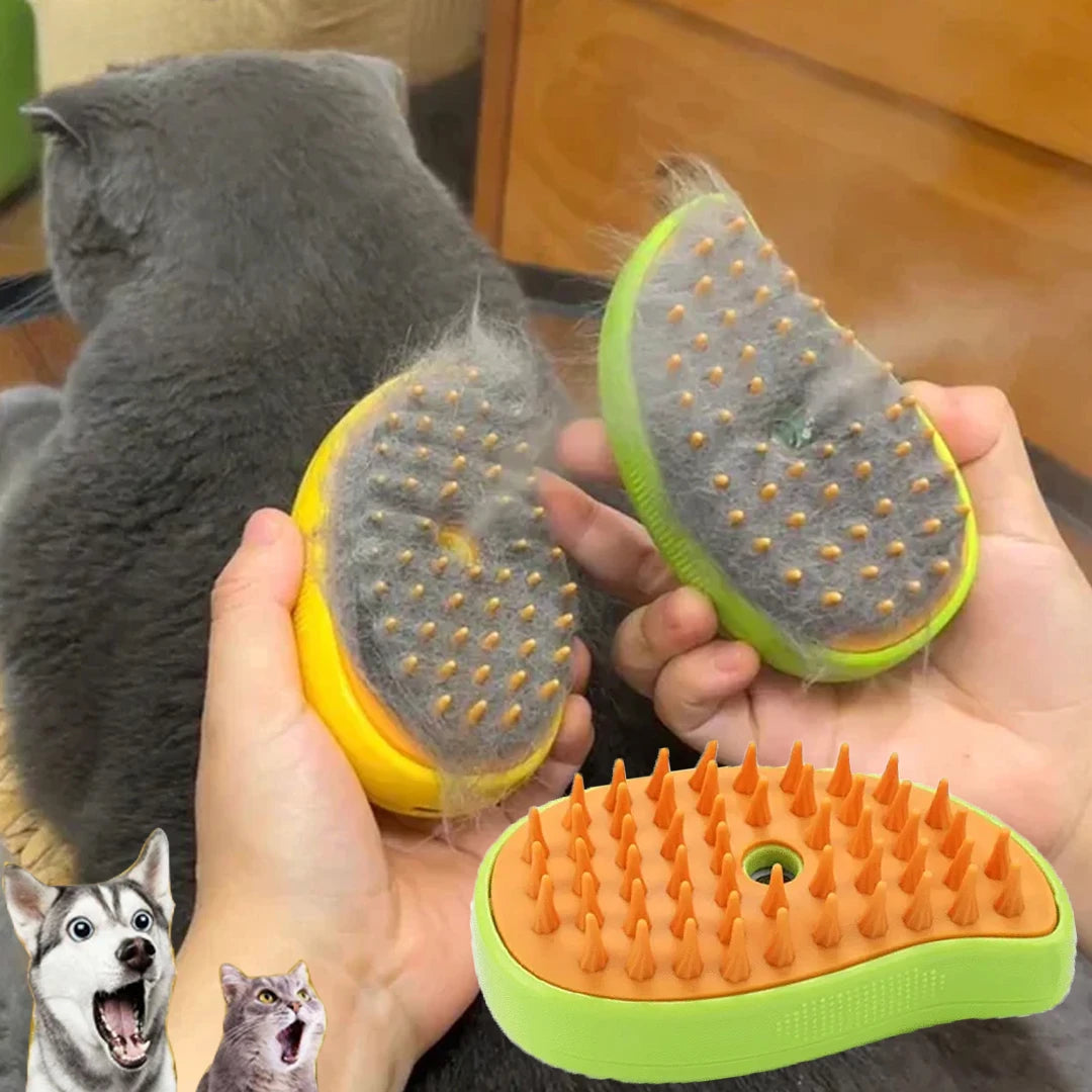 Cat Dog Steamy Brush 3 In 1 Electric Grooming Tool
