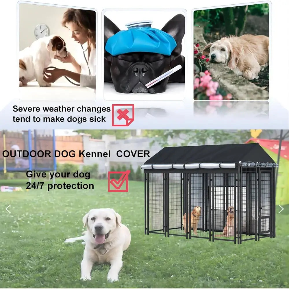 Outdoor Dog Kennel Cover Heavy Duty Waterproof Protection