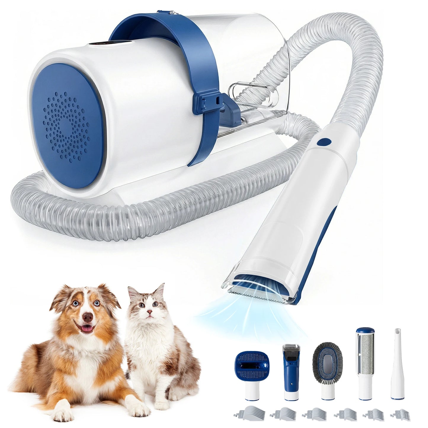 Cordless Low Noise Pet Grooming Vacuum Kit With Suction Modes