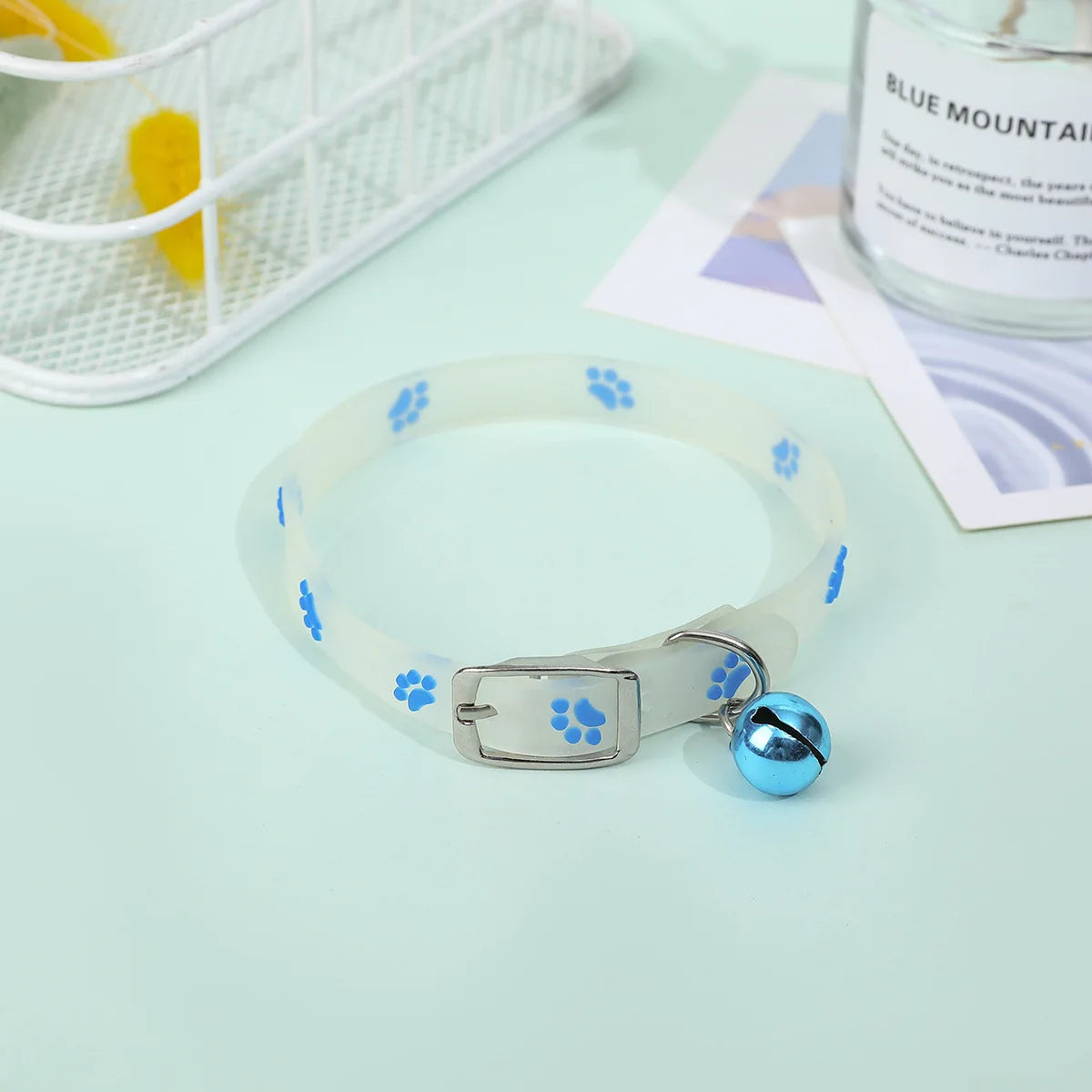 Luminous Silicone Cat Necklace With Bell Collar
