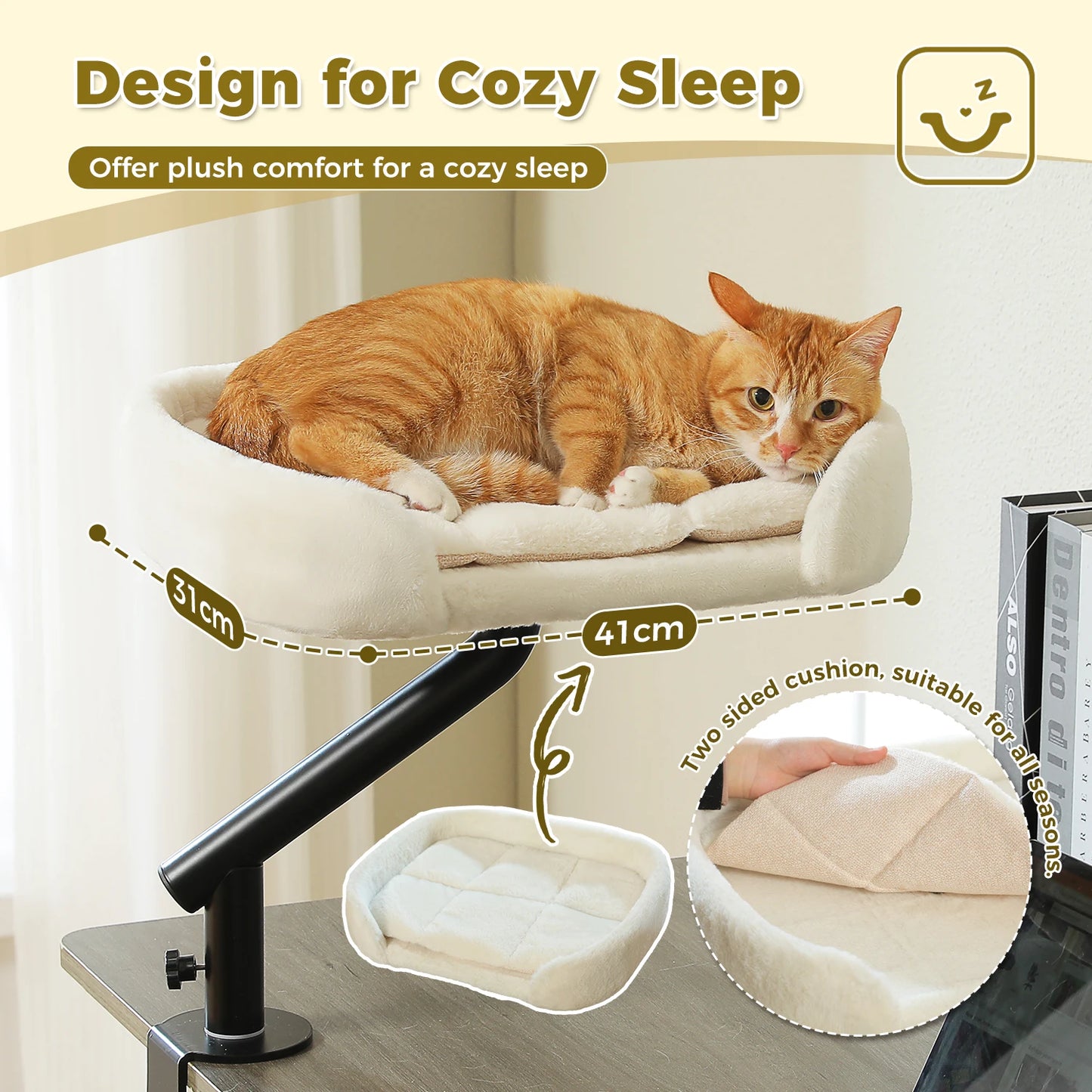PAWZ Road Cat Desk Bed With 360 Rotatable Stand Sturdy