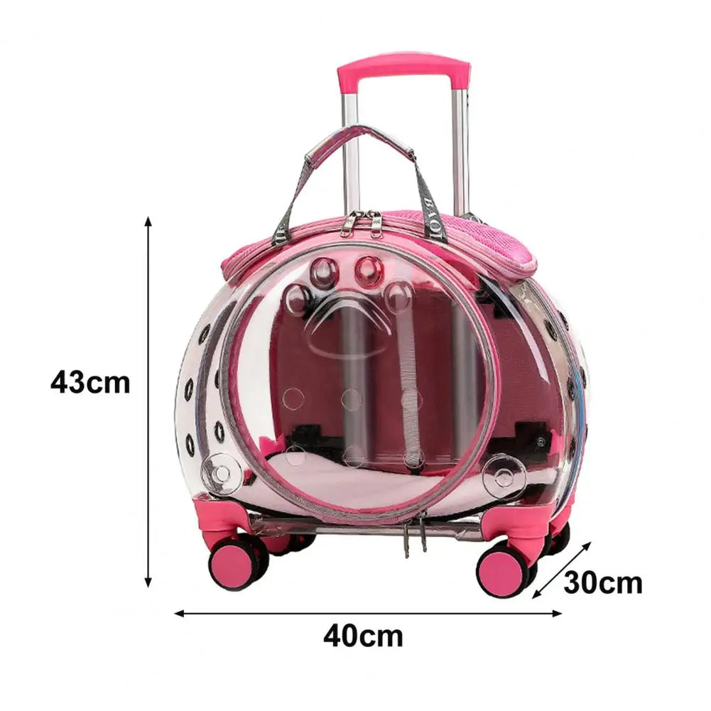 Pet Trolley Case With Ventilation Holes For Cats And Travel