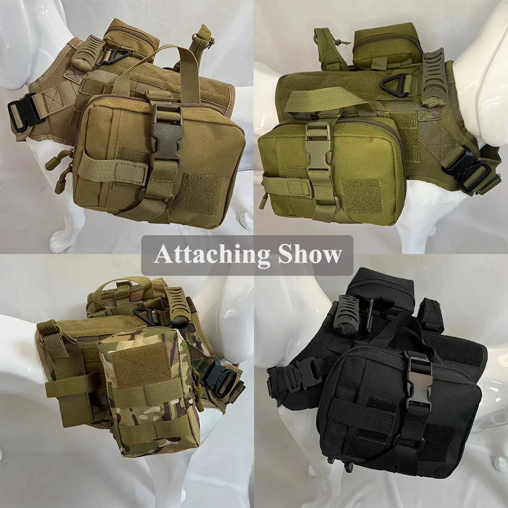 Petravel Dog Tactical Molle Bag Set for Harness Training