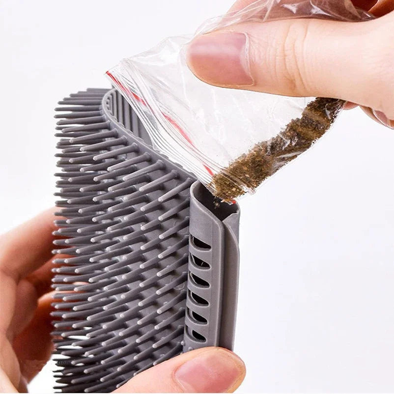 Cat Corner Scrubber Massager Scratcher Brush For Pet Grooming