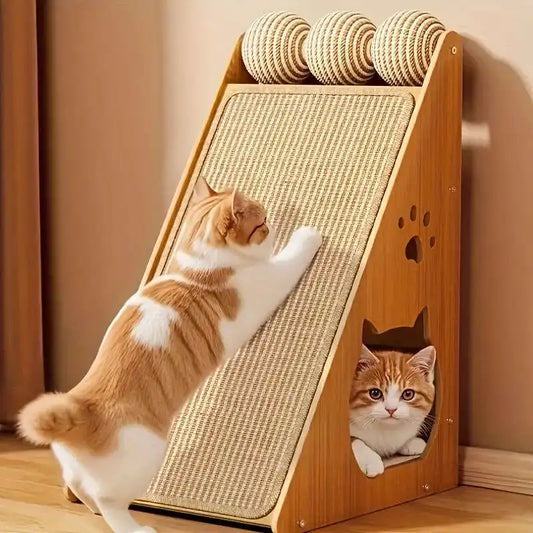 Durable Hemp Rope Cat And Rabbit Scratching Board No Mess