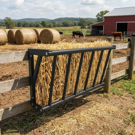 HiMISS Wall Mount Hay Feeder Rack Heavy Duty Carbon Steel