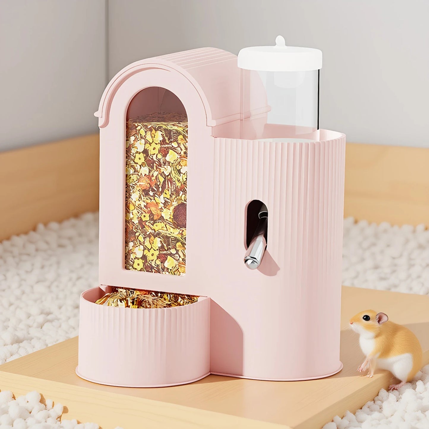 Alloet 2 In 1 Automatic Food Bowl Waterer For Pets