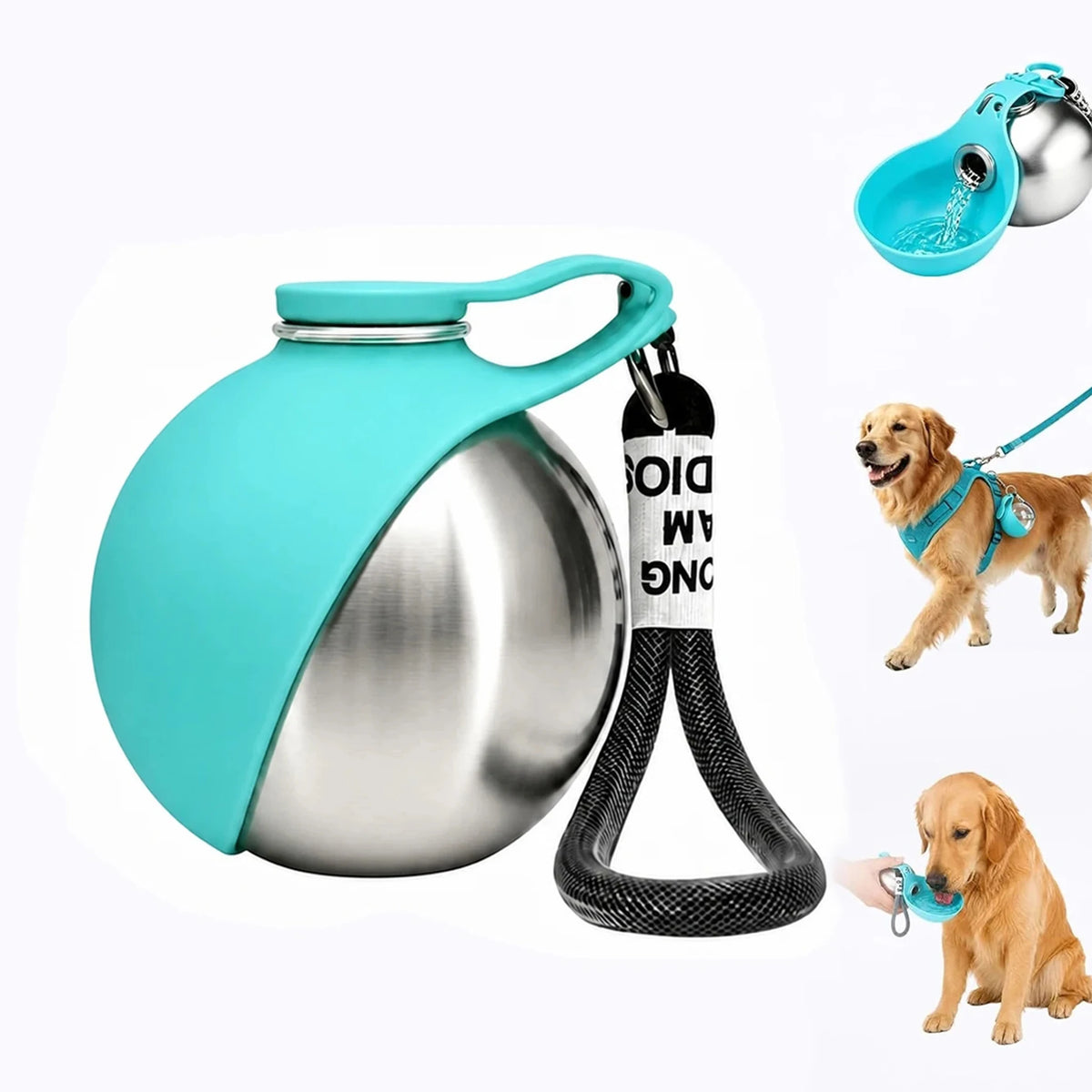 Leak Proof Portable Pet Water Bottle With Foldable Bowl