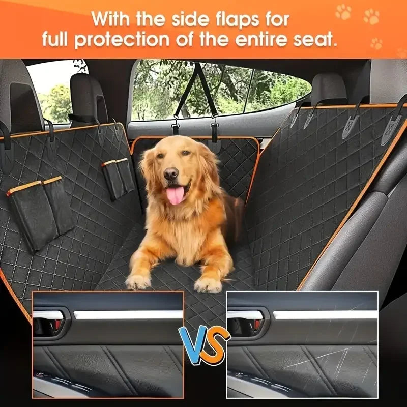 Dog Car Seat Cover Hammock Waterproof Non Slip Polyester Plaid