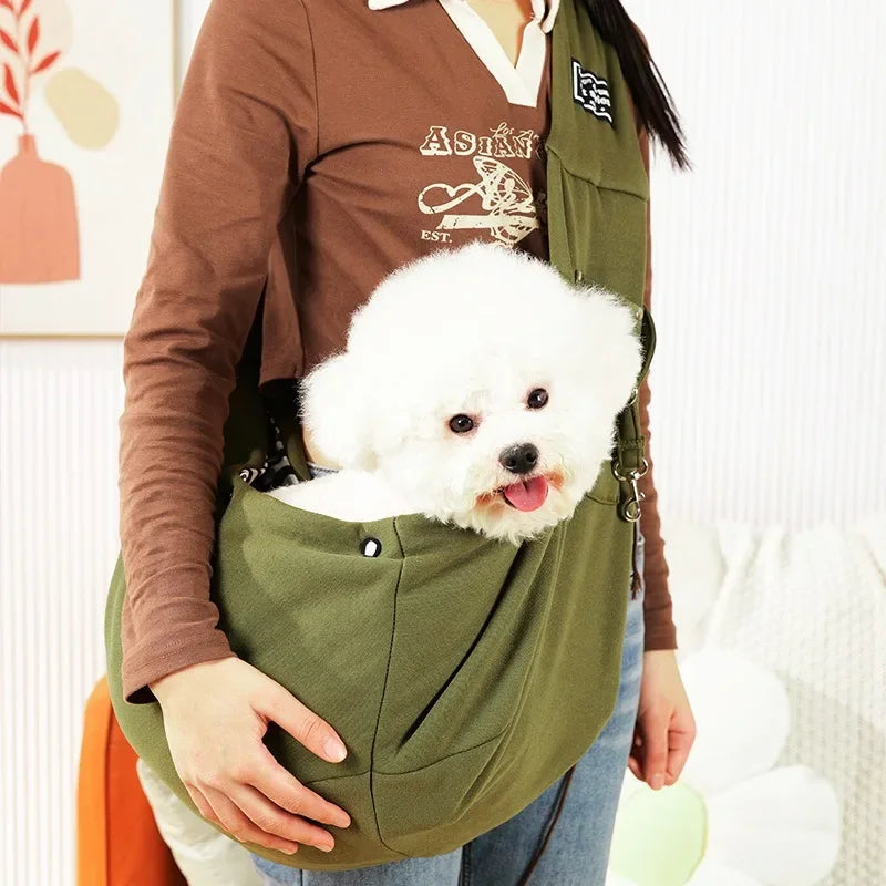 Portable Crossbody Dog Bag And Cat Sling Carrier For Travel
