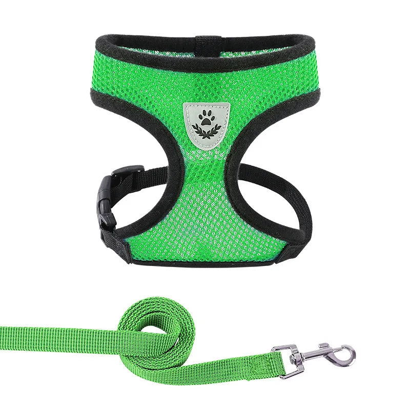 Mesh Vest Harness Adjustable Breathable Reflective Small Dog Cat Safe Polyester Summer Outdoor