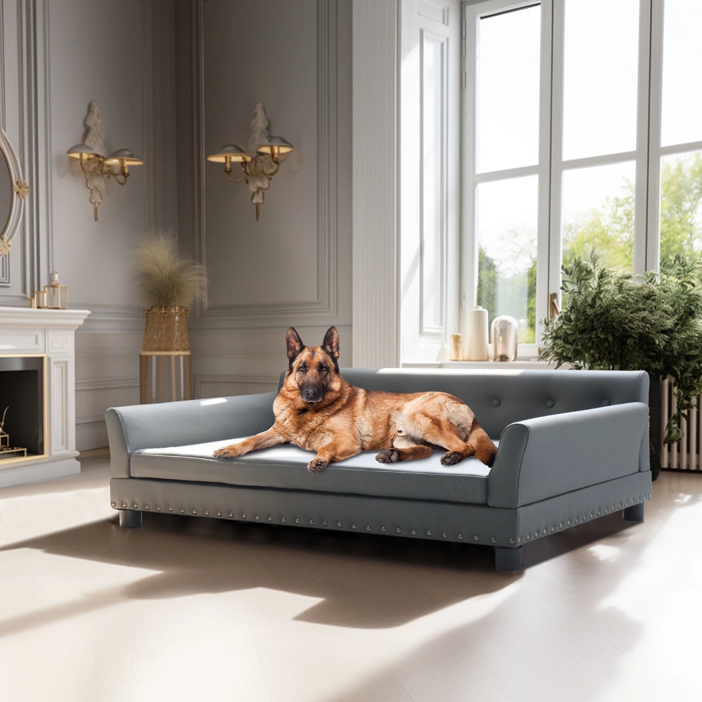 BINGOPAW Rectangle Elevated Dog Bed Durable Sofa For Dogs