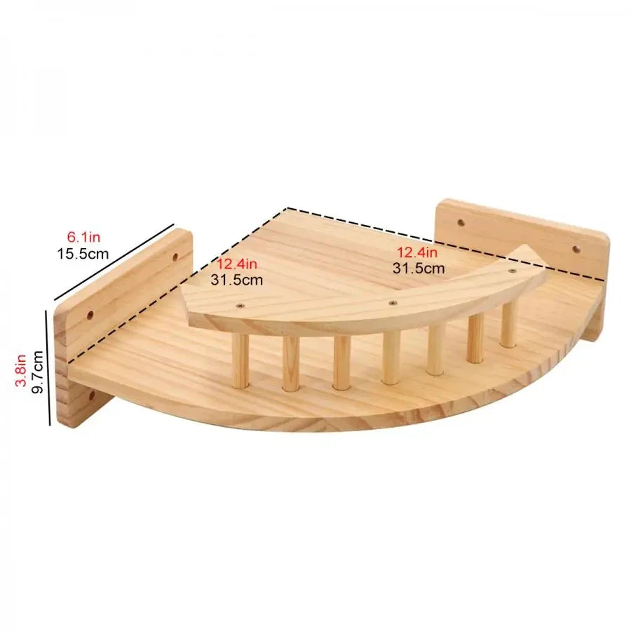 CWV Wall Mounted Cat Hammock Tree With Steps And Shelf