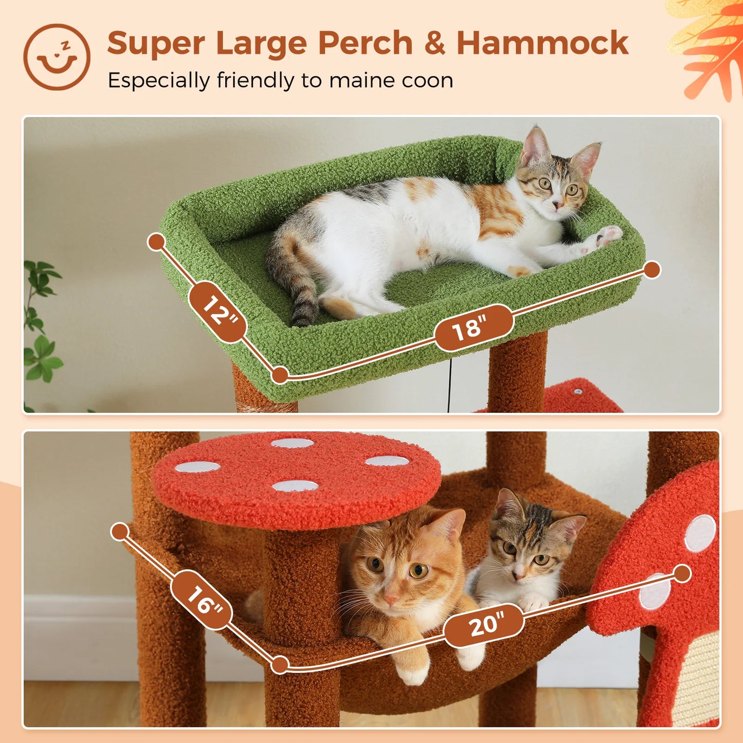 PAWZ Road Multi Level Cat Tree With Scratching Posts Condo